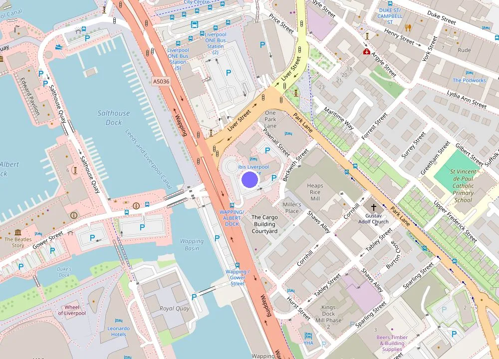 Map: ibis Liverpool Centre Albert Dock – Liverpool One